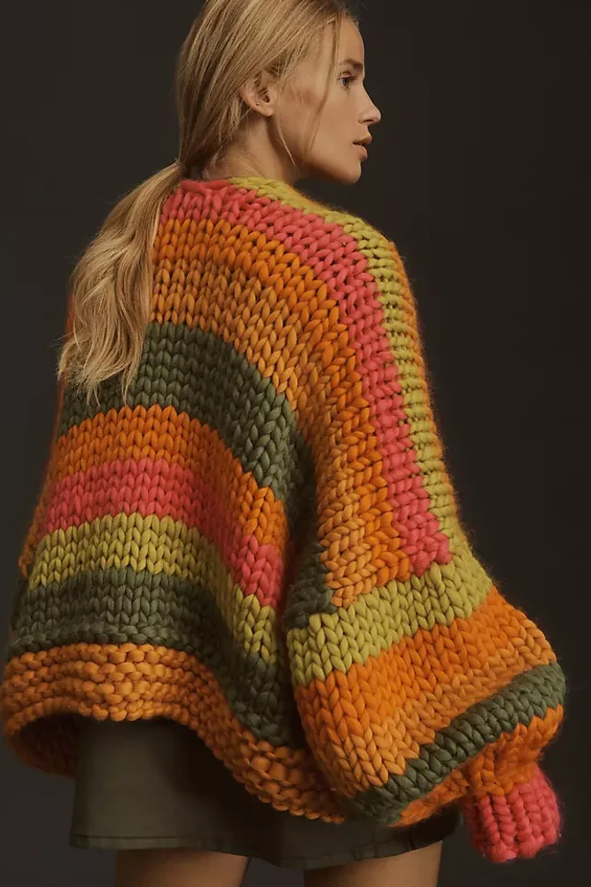 Hope Macauley Chunky Knit Cardigan Sweater