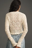 Retrofete Giuliana Crochet Cardigan Sweater