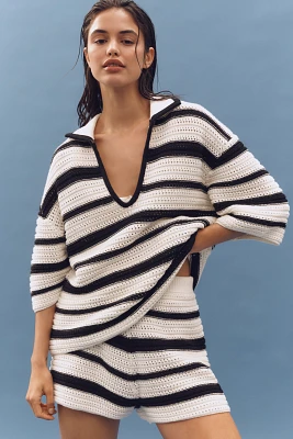 NORR Edith Knit Polo Top