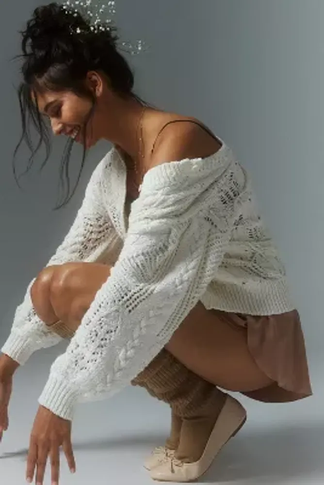 Joie Aurelia Pointelle Cardigan Sweater