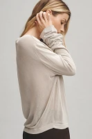 Maeve Bow Cutout Sheer Sweater