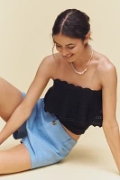 By Anthropologie Knit Ruffle Tube Top