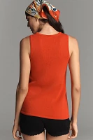 By Anthropologie Twist-Front Cutout Sweater Tank Top