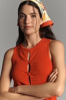 By Anthropologie Twist-Front Cutout Sweater Tank Top