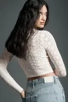 MABLE Open-Stitch Cropped Sweater