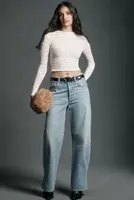 MABLE Open-Stitch Cropped Sweater