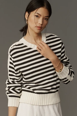 Michael Stars Merle Striped Crew-Neck Sweater