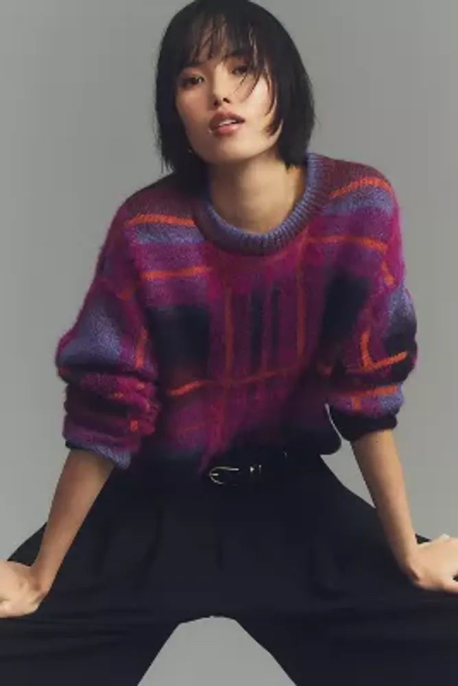 Maeve Long-Sleeve Eyelash Sweater