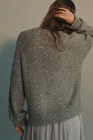 Maeve Sequin Bow Crew-Neck Sweater