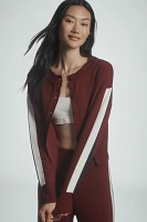 Maeve Side-Stripe Cardigan Sweater