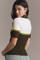 Essentiel Antwerp Collared Colorblock Sweater