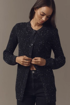 Scotch & Soda Sequin Crew-Neck Cardigan Sweater