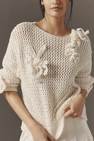 Lingua Franca Cammy Boat-Neck Novelty Sweater