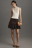 By Anthropologie Sleeveless Fringe Sweater Tank Top