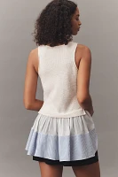 By Anthropologie Mixed Media Sweater Tank Top