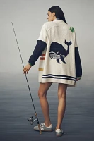 Maeve Nautical Buoy Cardigan Sweater