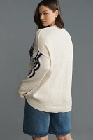 Pilcro Relaxed Sea Turtle Cardigan Sweater