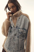 BLANKNYC Fuzzy Wuzzy Denim Sherpa Jacket