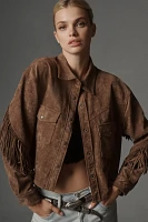 BLANKNYC Fringe Faux Suede Jacket