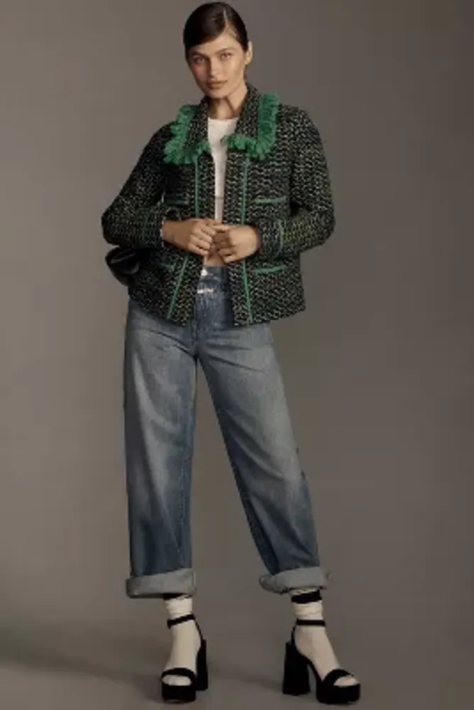 Anna Sui Slubby Tweed Jacket