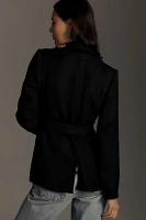 Bishop + Young Frayed Edge Belted Blazer