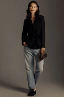 Bishop + Young Frayed Edge Belted Blazer