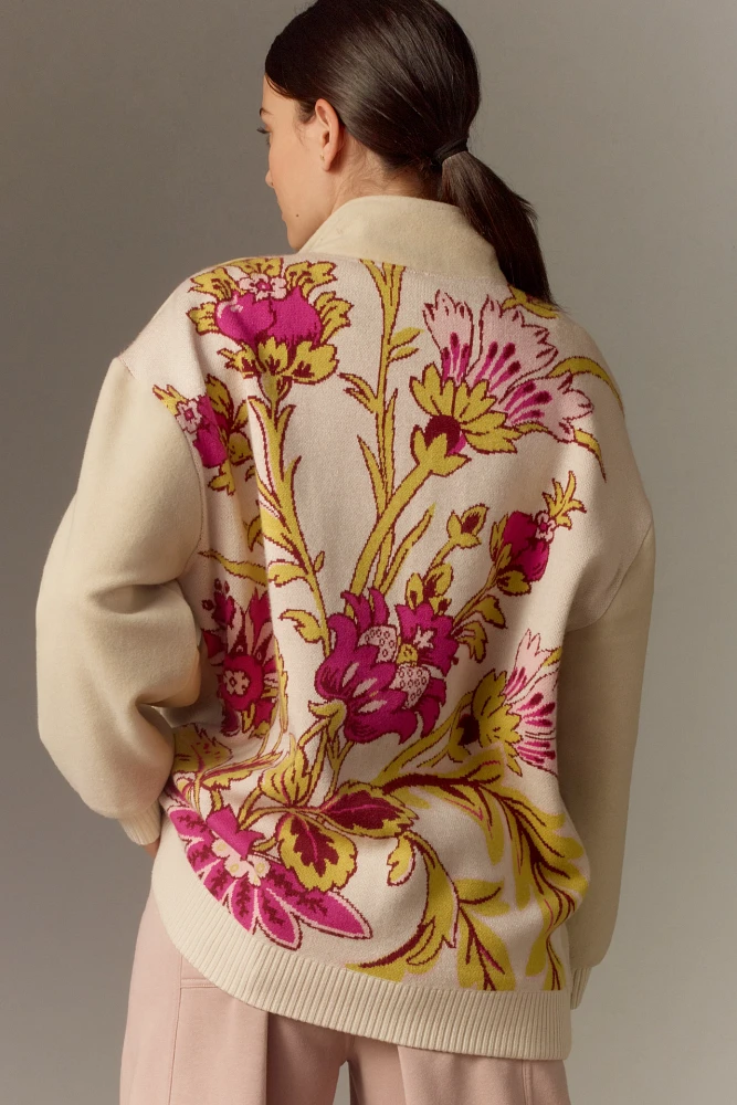 By Anthropologie Tapestry Bomber Jacket