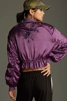 By Anthropologie Satin Embroidered Jacket