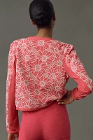 DOLAN Linen Floral Cutwork Jacket