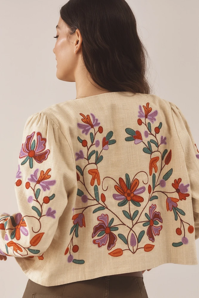 DOLAN Embroidered Linen Jacket