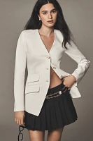 Dolan Left Coast Ponte Collarless Cutaway Blazer