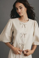 Dolan Left Coast Linen Blend Bow Blazer