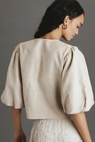 Dolan Left Coast Linen Blend Bow Blazer