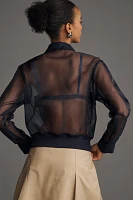 Dolan Left Coast Sheer Organza Bomber Jacket