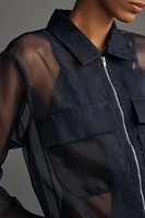 Dolan Left Coast Sheer Organza Bomber Jacket