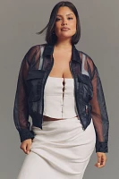 Dolan Left Coast Sheer Organza Bomber Jacket