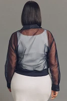 Dolan Left Coast Sheer Organza Bomber Jacket