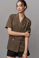 Dolan Left Coast Short-Sleeve Linen Blend Blazer