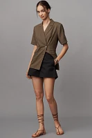 Dolan Left Coast Short-Sleeve Linen Blend Blazer