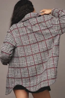 Greylin Plaid Fuzzy Knit Jacket