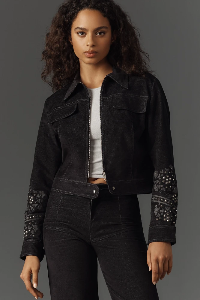 Understated Leather x Anthropologie True Love Studded Jacket