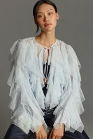 By Anthropologie Tulle Bomber Jacket