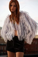 By Anthropologie Tulle Bomber Jacket