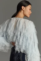 By Anthropologie Tulle Bomber Jacket