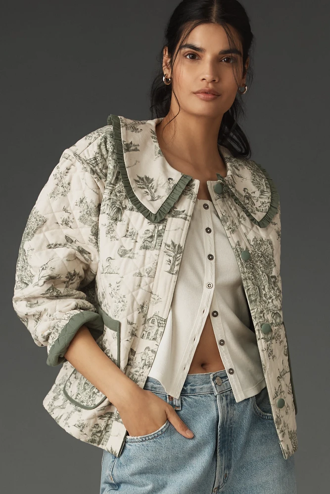 Forever That Girl Quilted Toile Jacket