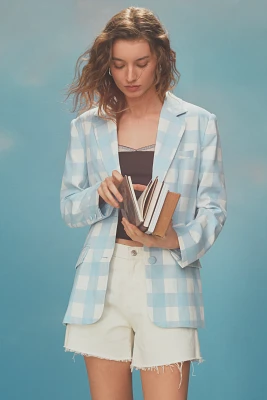 English Factory Gingham Blazer