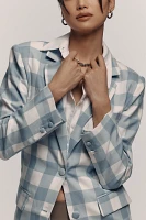 English Factory Gingham Blazer