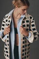 English Factory Oversized Crochet Shirt Jacket