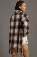 Avec Les Filles Plaid Fringe Jacket