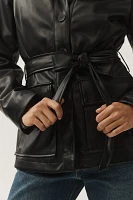 Avec Les Filles Faux-Ever Leather™ Belted Shacket